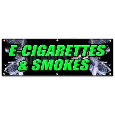Signmission E-CIGS & SMOKES BANNER SIGN bubblers rolling paper e cigarettes vaporize B-72 E-Cigs & Smokes